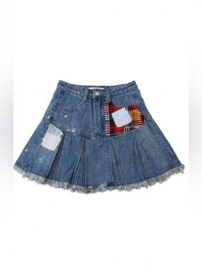 13De Marzo Patch Suture Denim Skirt NWT